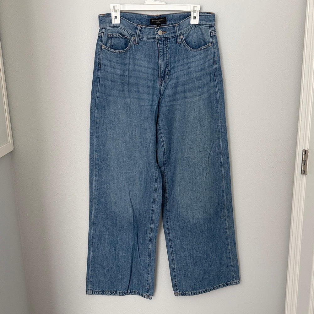 Banana Republic Wide Leg Blue Jeans